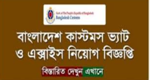 Bangladesh Customs Excise and VAT Commissionerate Job Circular 2024