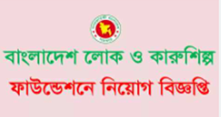 Bangladesh People and Crafts Foundation sonargaon museum Job Circular 2024